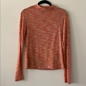 Coral high neck top
